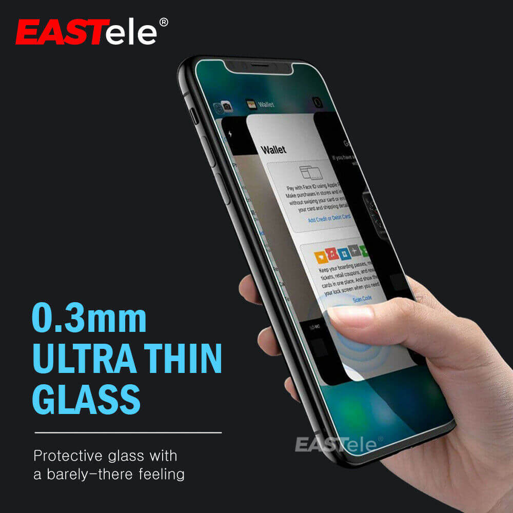 [2 Pack] EASTele Tempered Glass Screen Protector For Apple iPhone Series - Eastlakes Electronics
