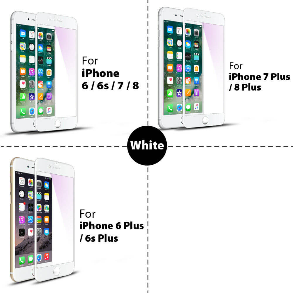 [2 Pack] 6D Apple iPhone 11 Pro XS Max XR SE 8 7 Plus Tempered Glass Screen Protector - Eastlakes Electronics