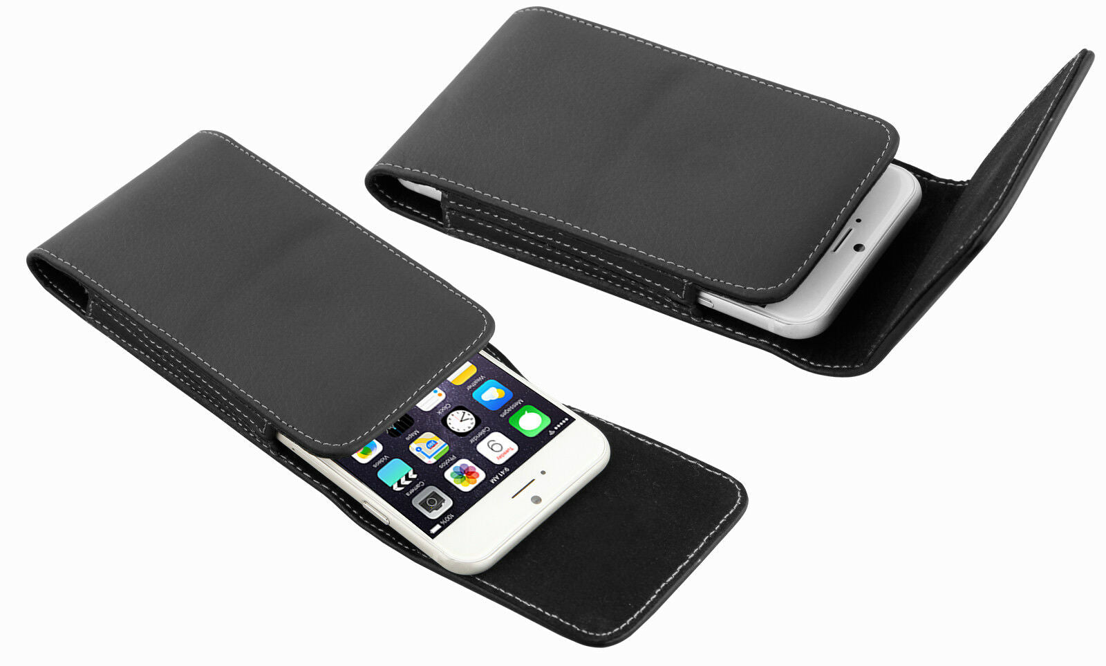 Vertical Leather Holster Belt Clip Pouch for Apple iPhone 8 / 7 / 6s / 6 4.7" - Eastlakes Electronics