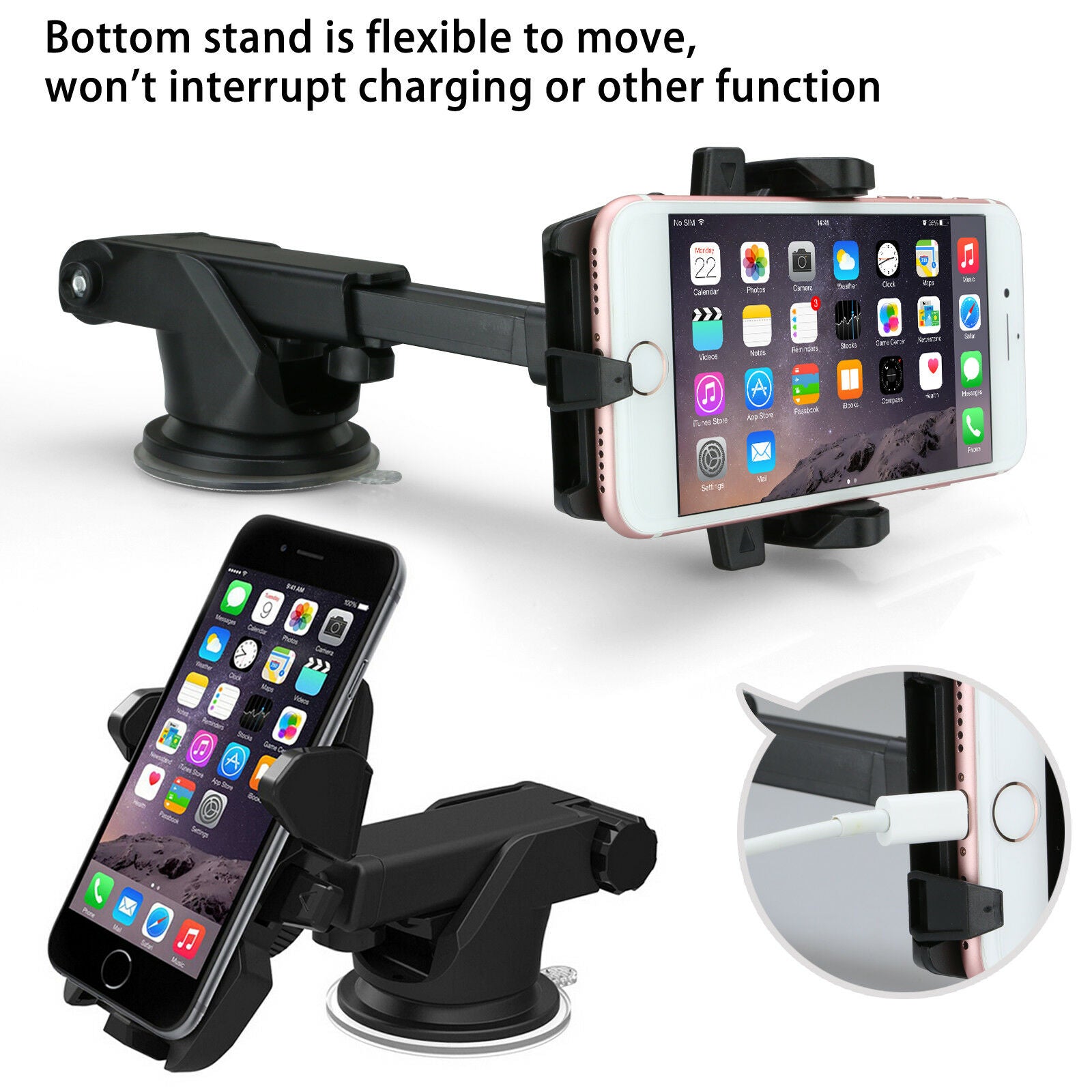 2-in-1 Universal 360° Rotation Car Mount Holder - Eastlakes Electronics