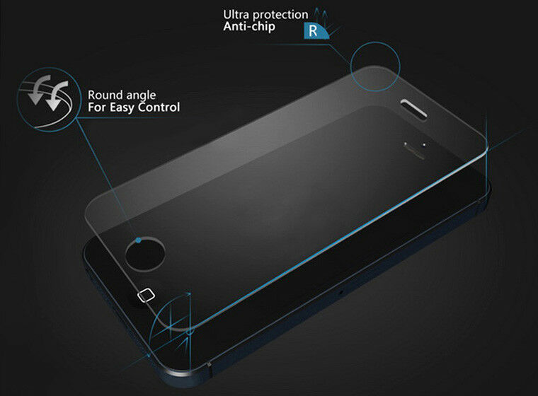 [2 Pack] Scratch Resist Tempered Glass Screen Protector for Apple iPhone 5/ 5S/ 5C/ SE - Eastlakes Electronics