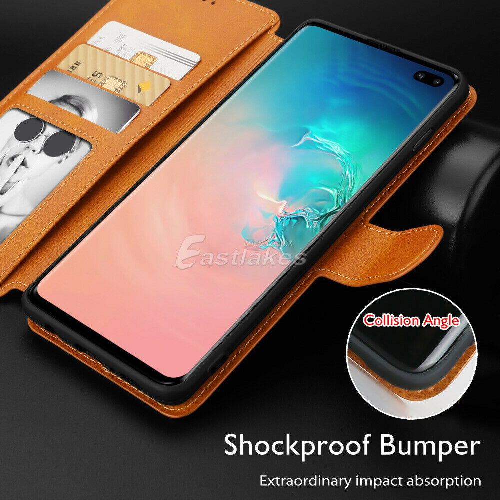 Retro Leather Wallet Case for Samsung Galaxy S10 | S10+ | S20 Ultra | Note 20 | S21 - Eastlakes Electronics