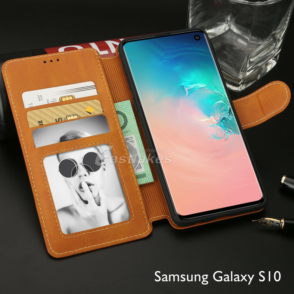 Retro Leather Wallet Case for Samsung Galaxy S10 | S10+ | S20 Ultra | Note 20 | S21 - Eastlakes Electronics