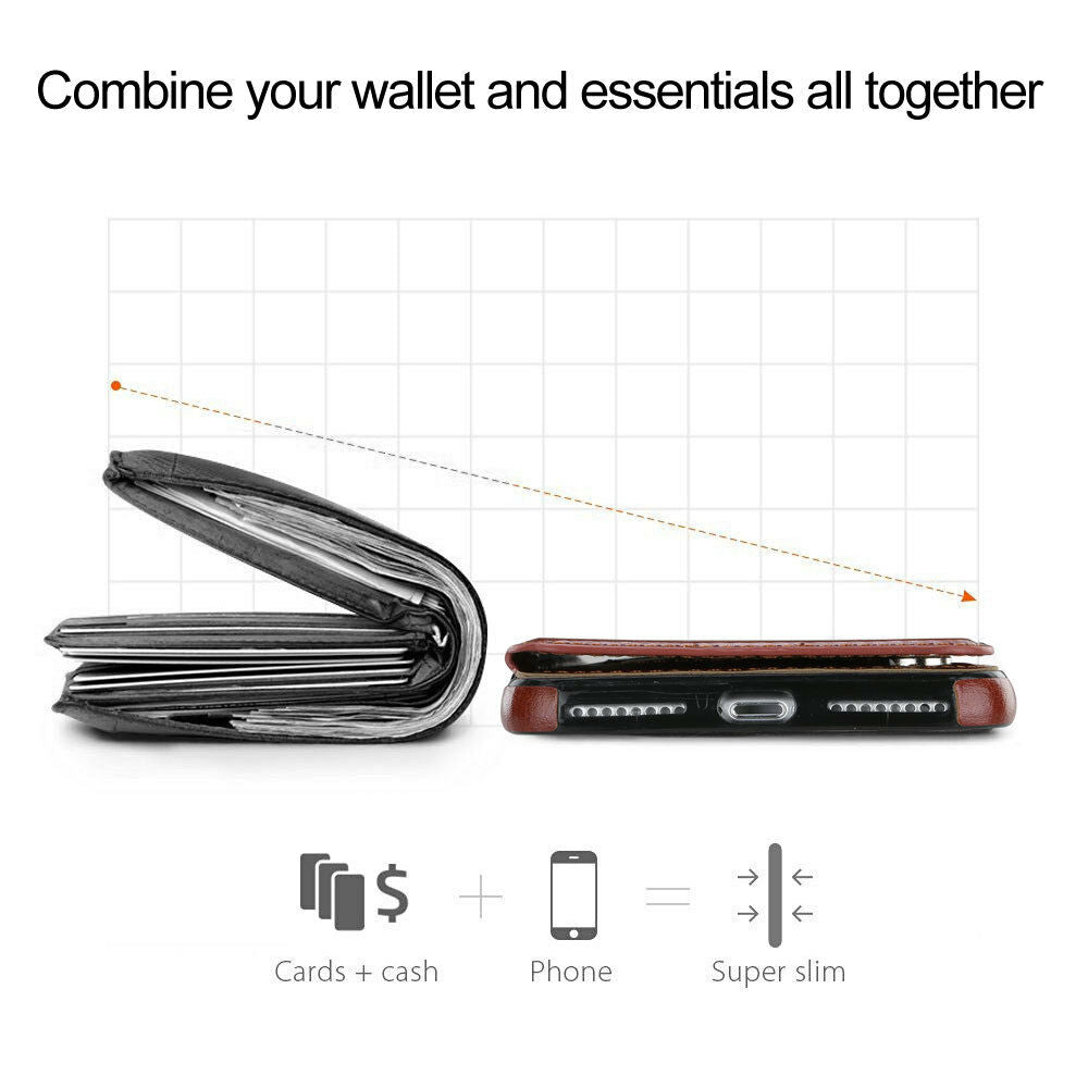 Magnetic Flip Leather Wallet Case for iPhone - Eastlakes Electronics