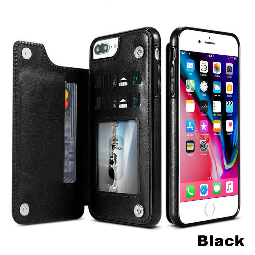 Magnetic Flip Leather Wallet Case for iPhone - Eastlakes Electronics