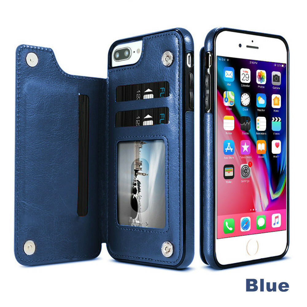 Magnetic Flip Leather Wallet Case for iPhone - Eastlakes Electronics