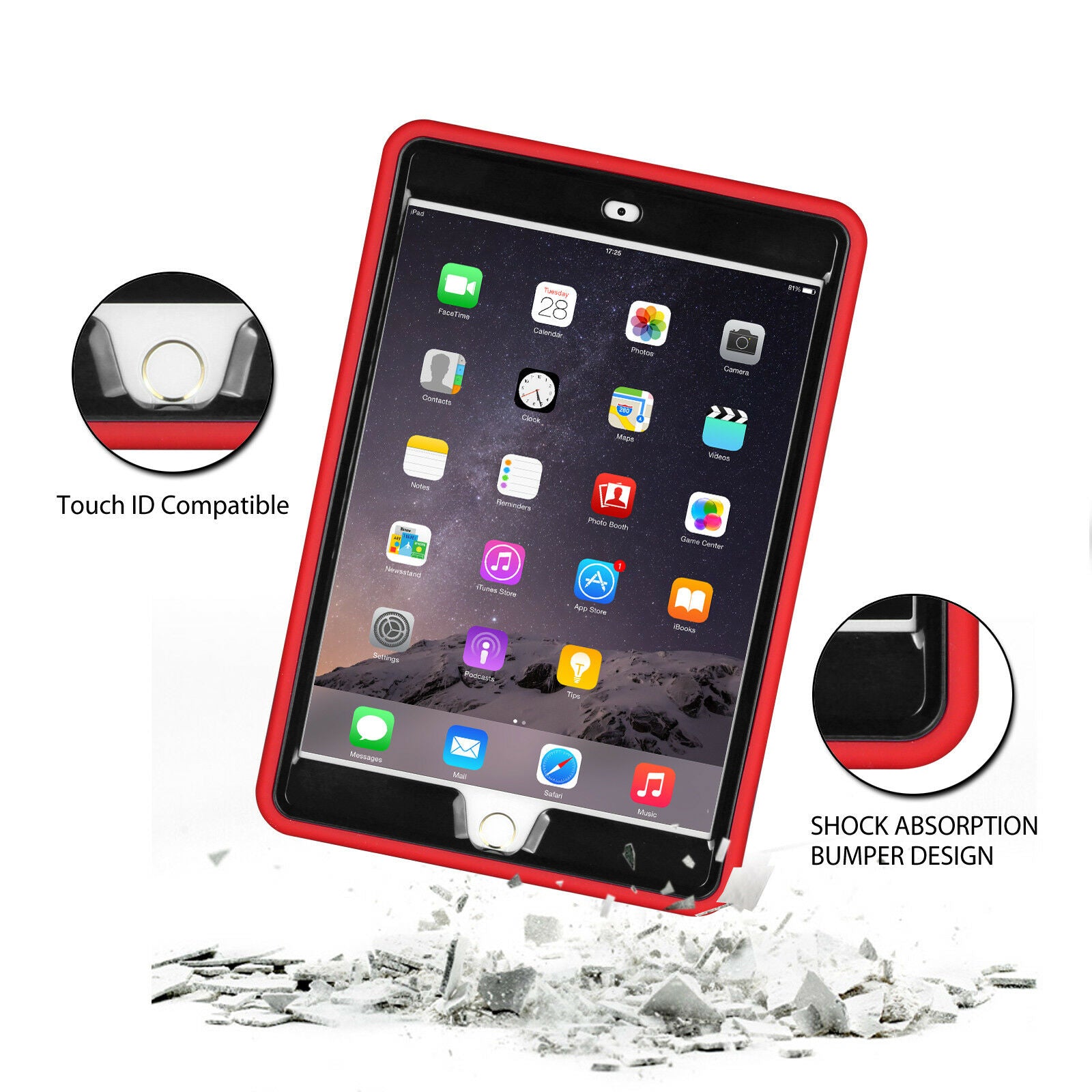 Heavy Duty Protective Cover for Apple iPad 2 3 4 5 6 mini Air - Eastlakes Electronics