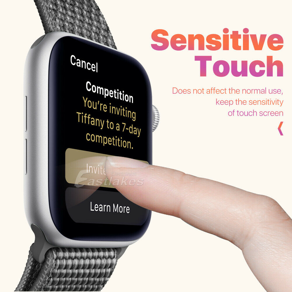 Tempered Glass FULL COVER Screen Protector For Apple Watch - Eastlakes Electronics