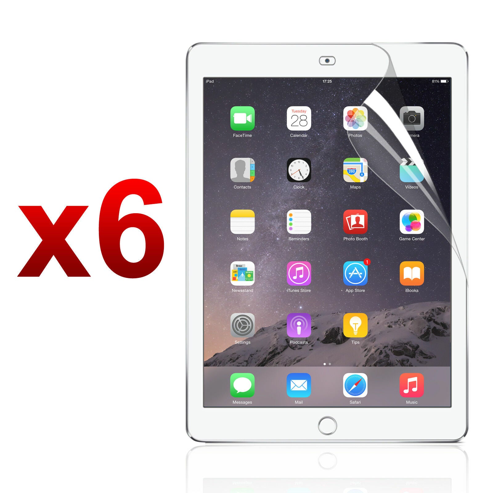 6X LCD Ultra Clear Screen Protector for Apple iPad Air / Air 2 Retina - Eastlakes Electronics