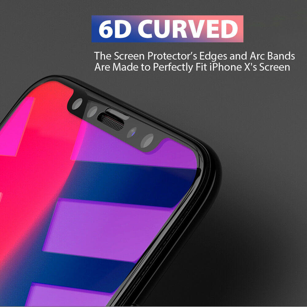 [2 Pack] 6D Apple iPhone 11 Pro XS Max XR SE 8 7 Plus Tempered Glass Screen Protector - Eastlakes Electronics