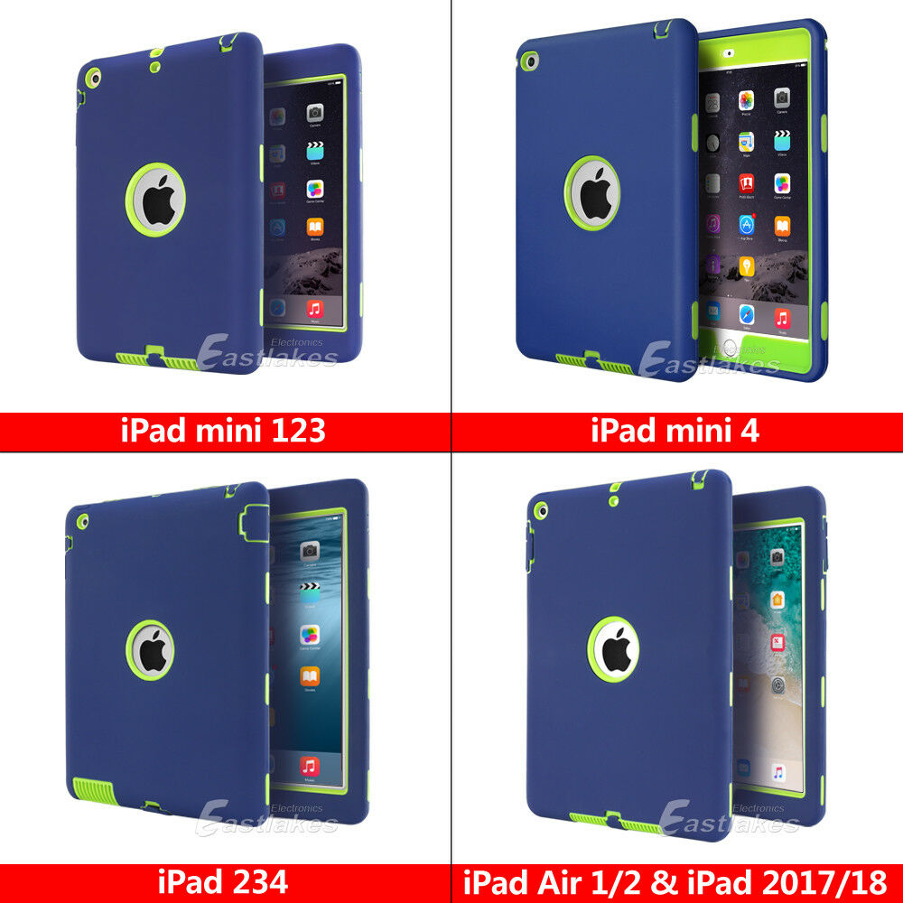 Heavy Duty Protective Cover for Apple iPad 2 3 4 5 6 mini Air - Eastlakes Electronics