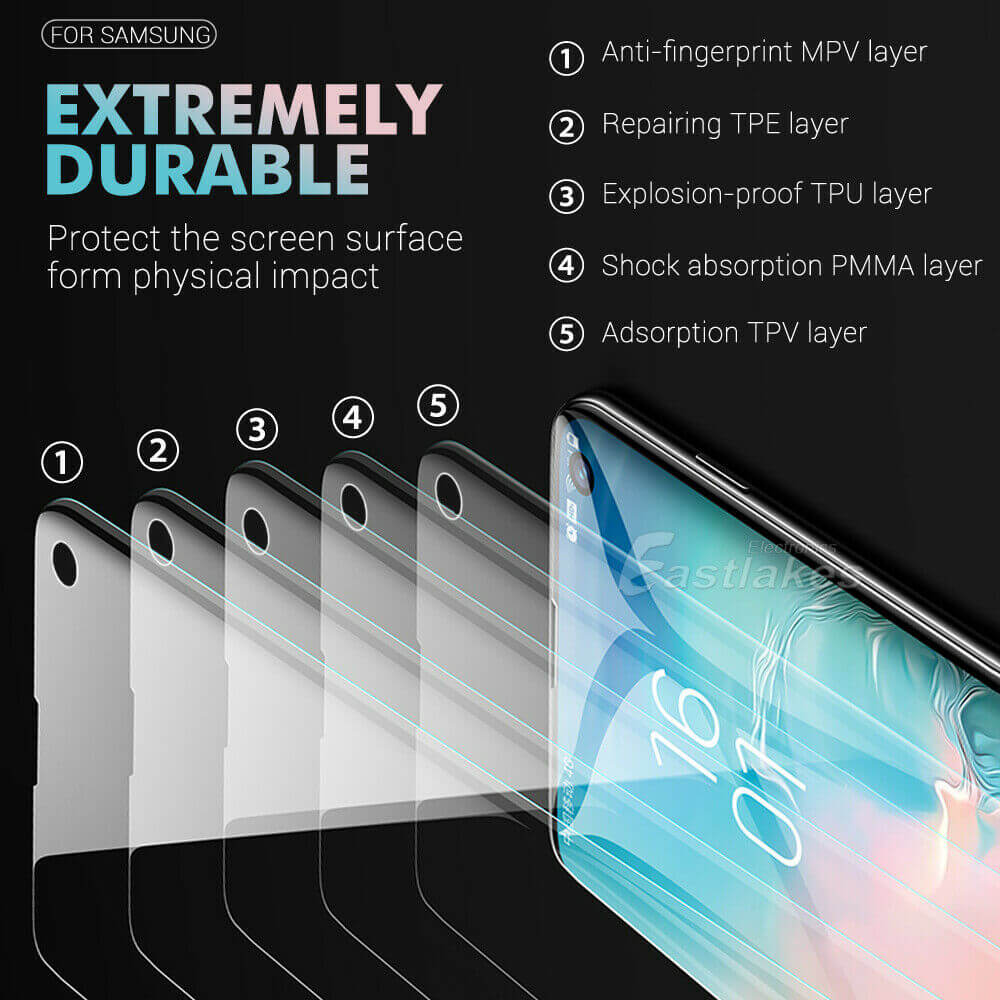 [3 Pack] Hydrogel Screen Protector Samsung Galaxy - Eastlakes Electronics