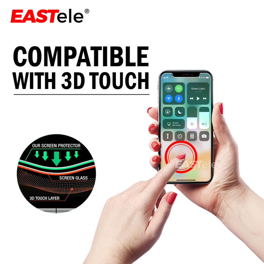 [2 Pack] Eastele iPhone Tempered Glass Screen Protector Gold Label - Eastlakes Electronics