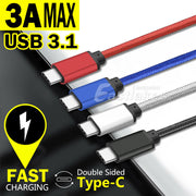 [2 Pack] USB 3.1 Type C Fast Charge USB-C Data Cable - Eastlakes Electronics