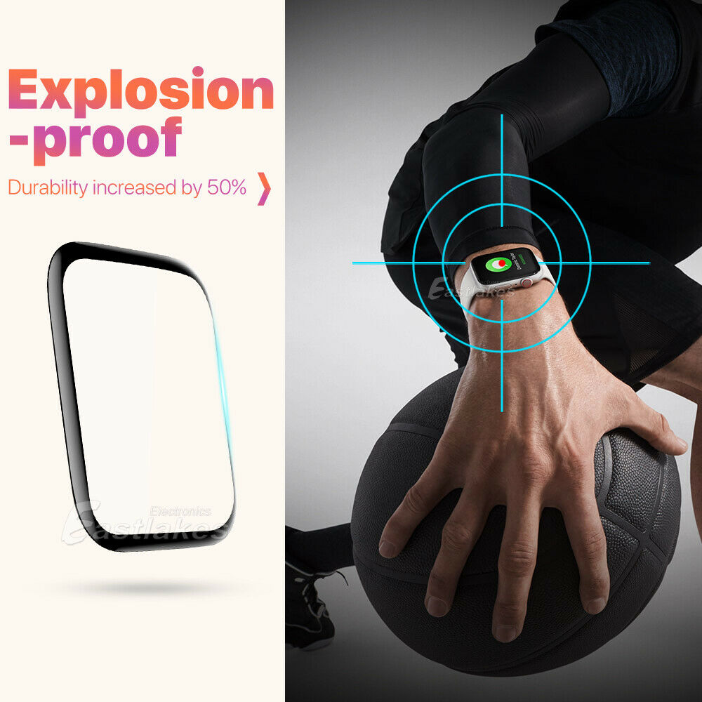 Tempered Glass FULL COVER Screen Protector For Apple Watch - Eastlakes Electronics