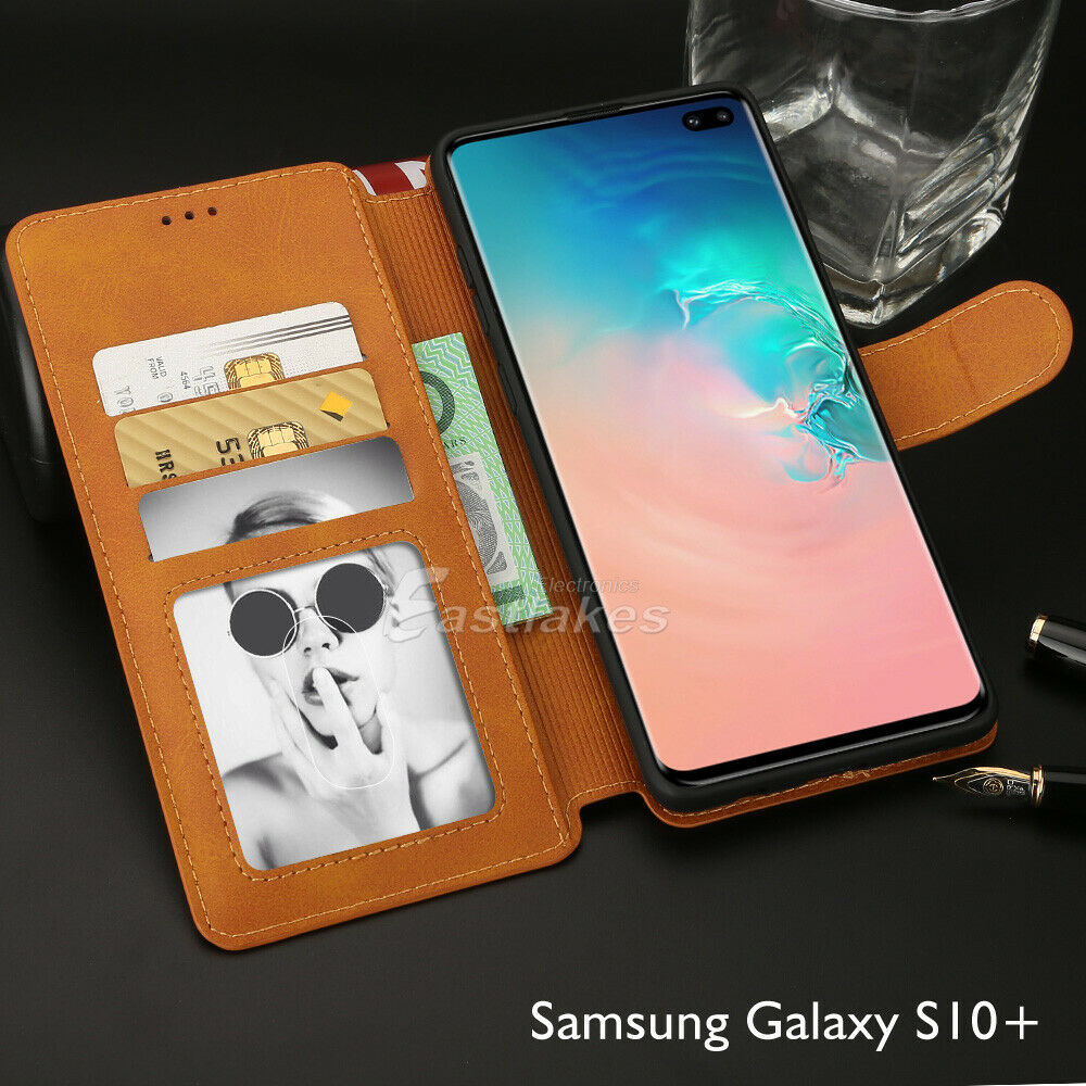 Retro Leather Wallet Case for Samsung Galaxy S10 | S10+ | S20 Ultra | Note 20 | S21 - Eastlakes Electronics