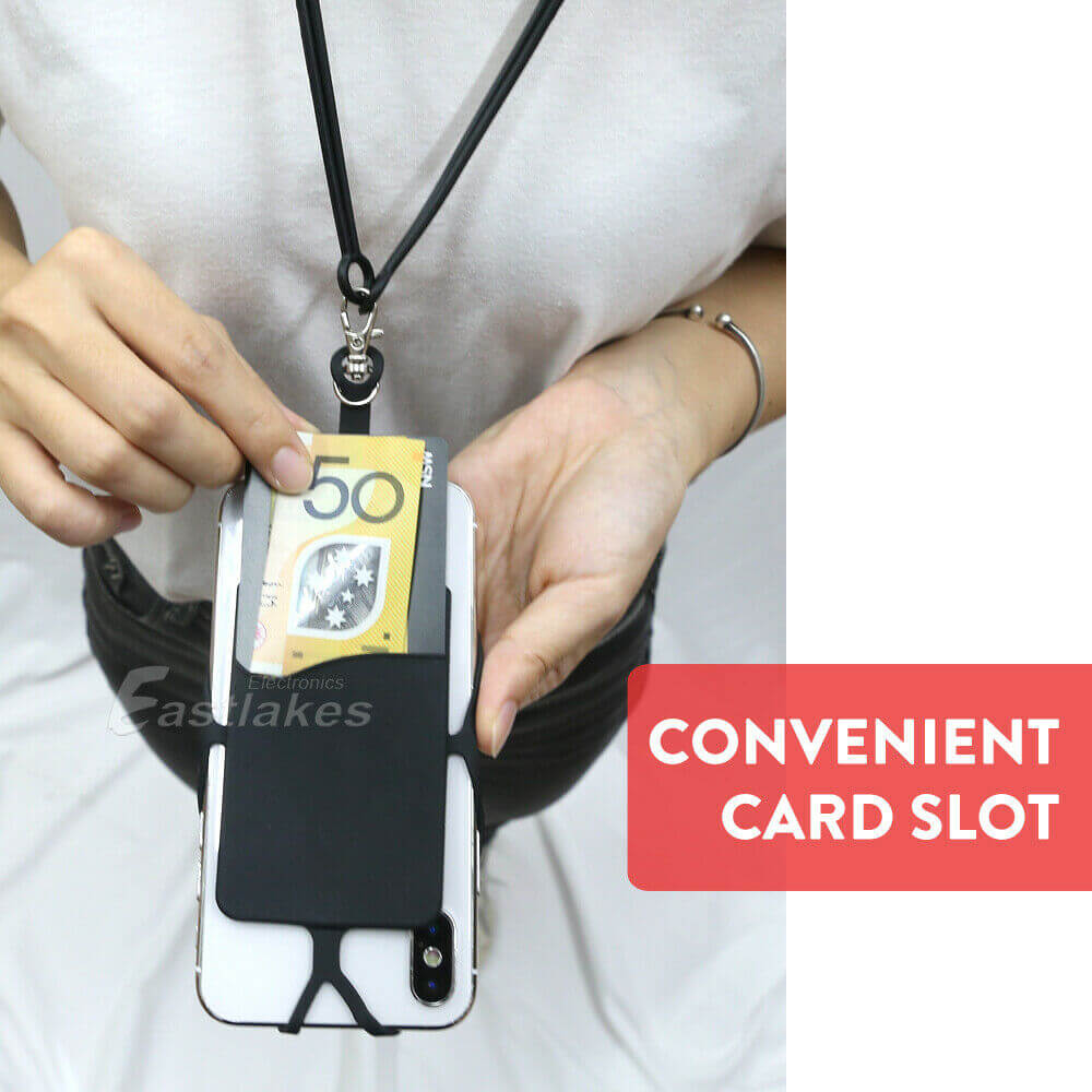 Silicone Phone Lanyard Neck Strap and Wrist Strap - Eastlakes Electronics Australia