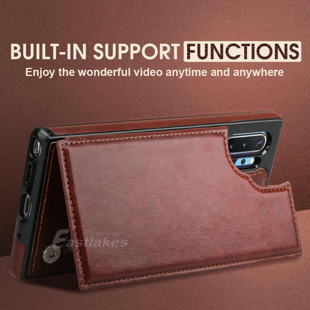 Magnetic Leather Wallet Case for Samsung S22 S21 S20 Note 20 Note 10 Series - Eastlakes Electronics