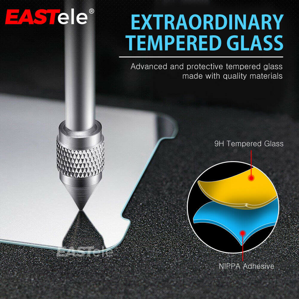[2 Pack] EASTele Tempered Glass Screen Protector For Apple iPhone Series - Eastlakes Electronics