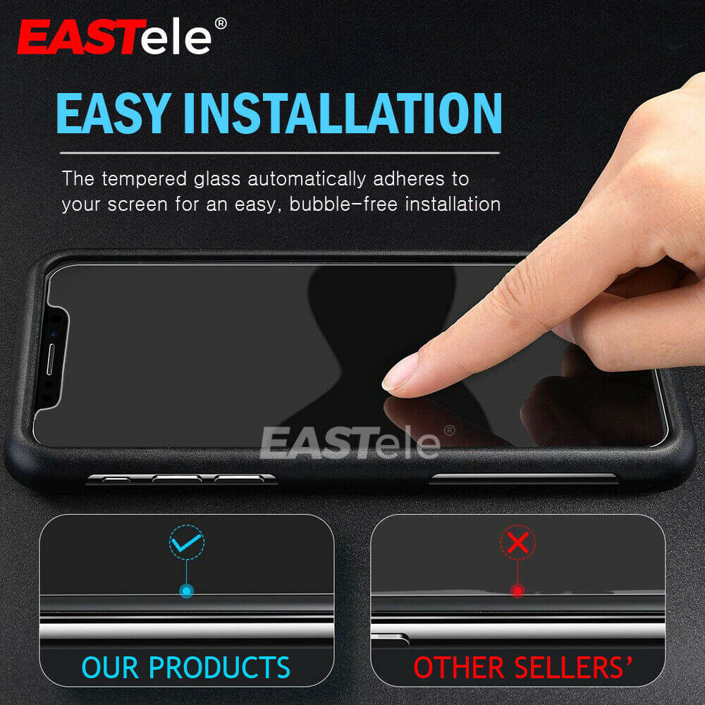 [2 Pack] Eastele iPhone Tempered Glass Screen Protector Gold Label - Eastlakes Electronics