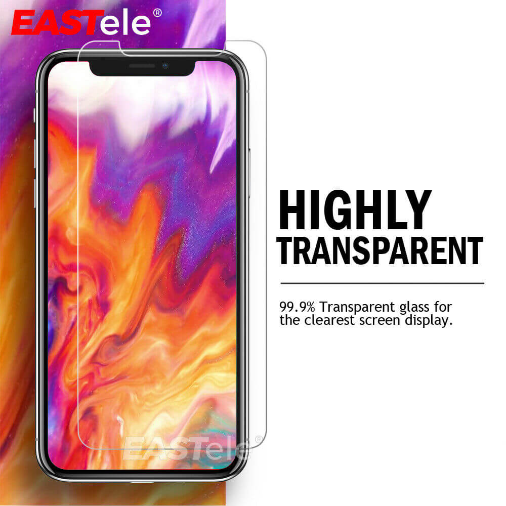 [2 Pack] EASTele Tempered Glass Screen Protector For Apple iPhone Series - Eastlakes Electronics