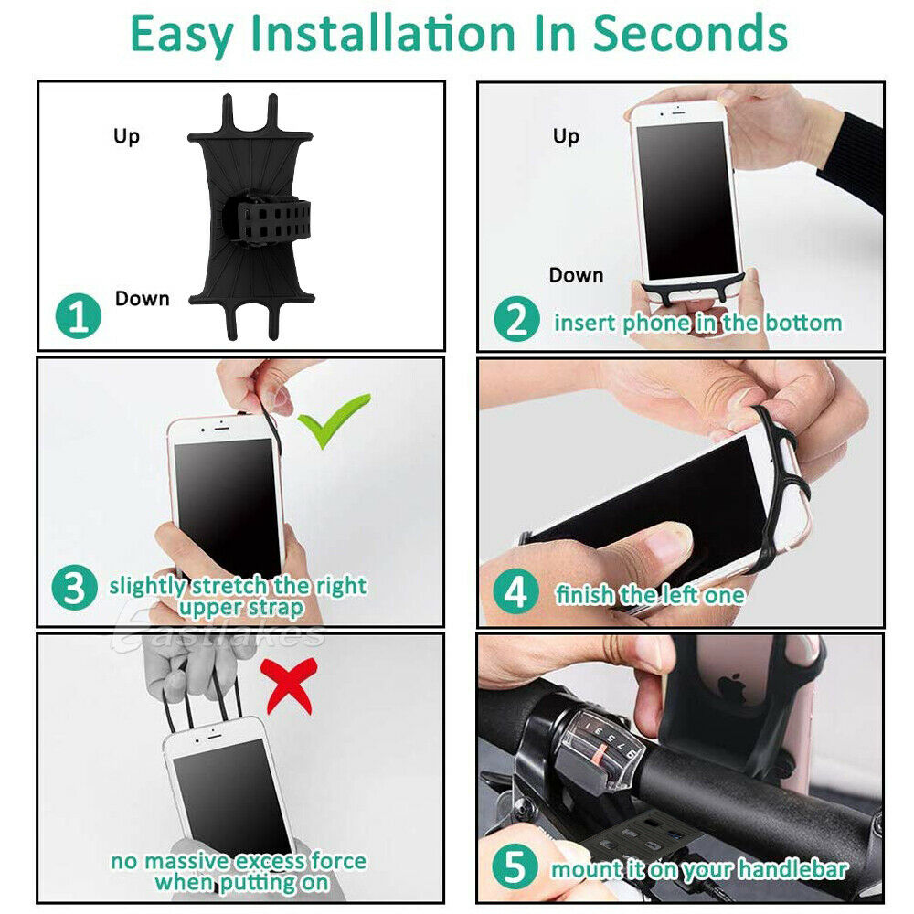 Bike Scooter Motorcycle Phone Cradle Mount Holder - Eastlakes Electronics