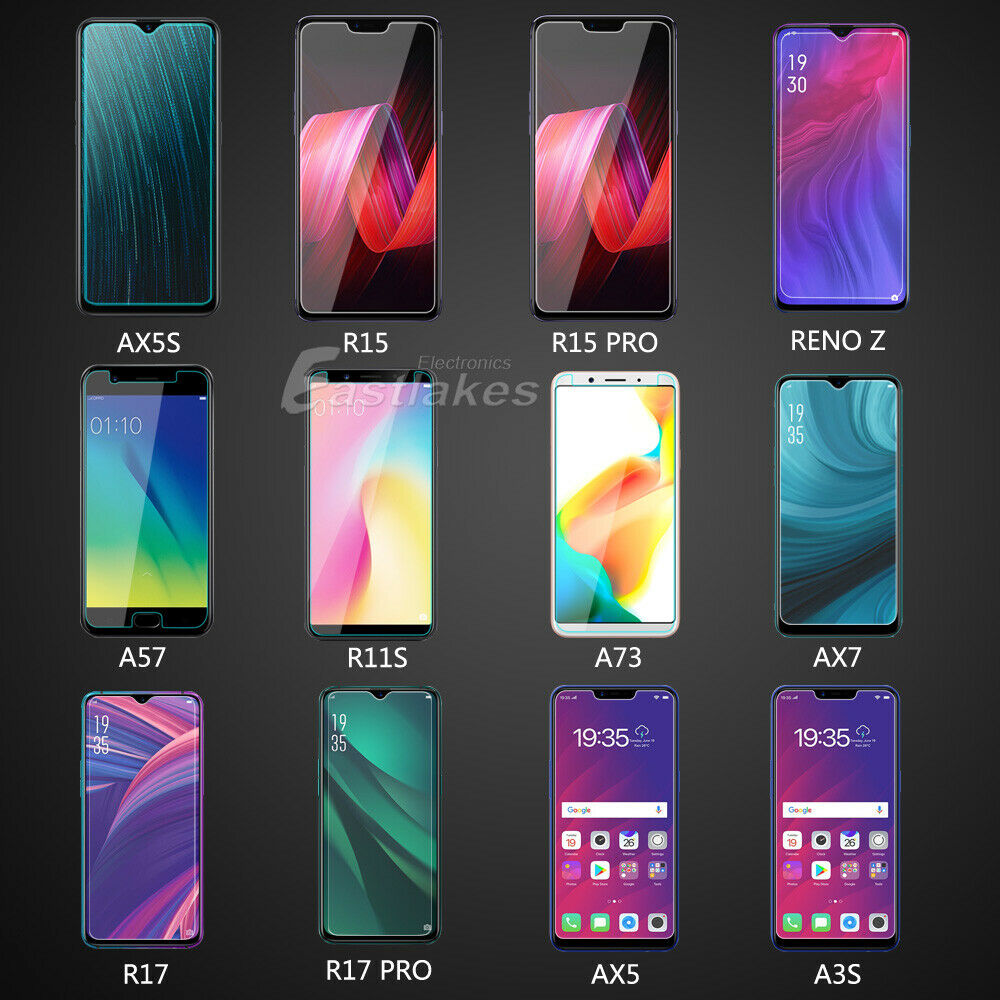[2 Pack] Oppo Reno2 Z R17 R15 Pro AX5s A3S A57 A73 A54 4G A74 5G Tempered Glass Screen Protector - Eastlakes Electronics