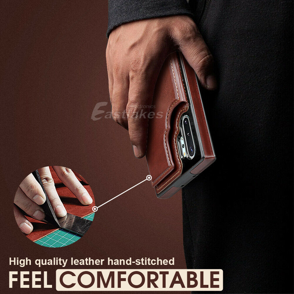 Magnetic Leather Wallet Case for Samsung S22 S21 S20 Note 20 Note 10 Series - Eastlakes Electronics