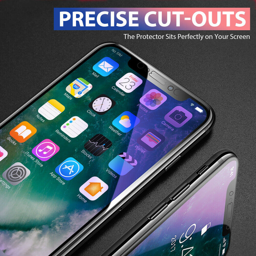 [2 Pack] 6D Apple iPhone 11 Pro XS Max XR SE 8 7 Plus Tempered Glass Screen Protector - Eastlakes Electronics