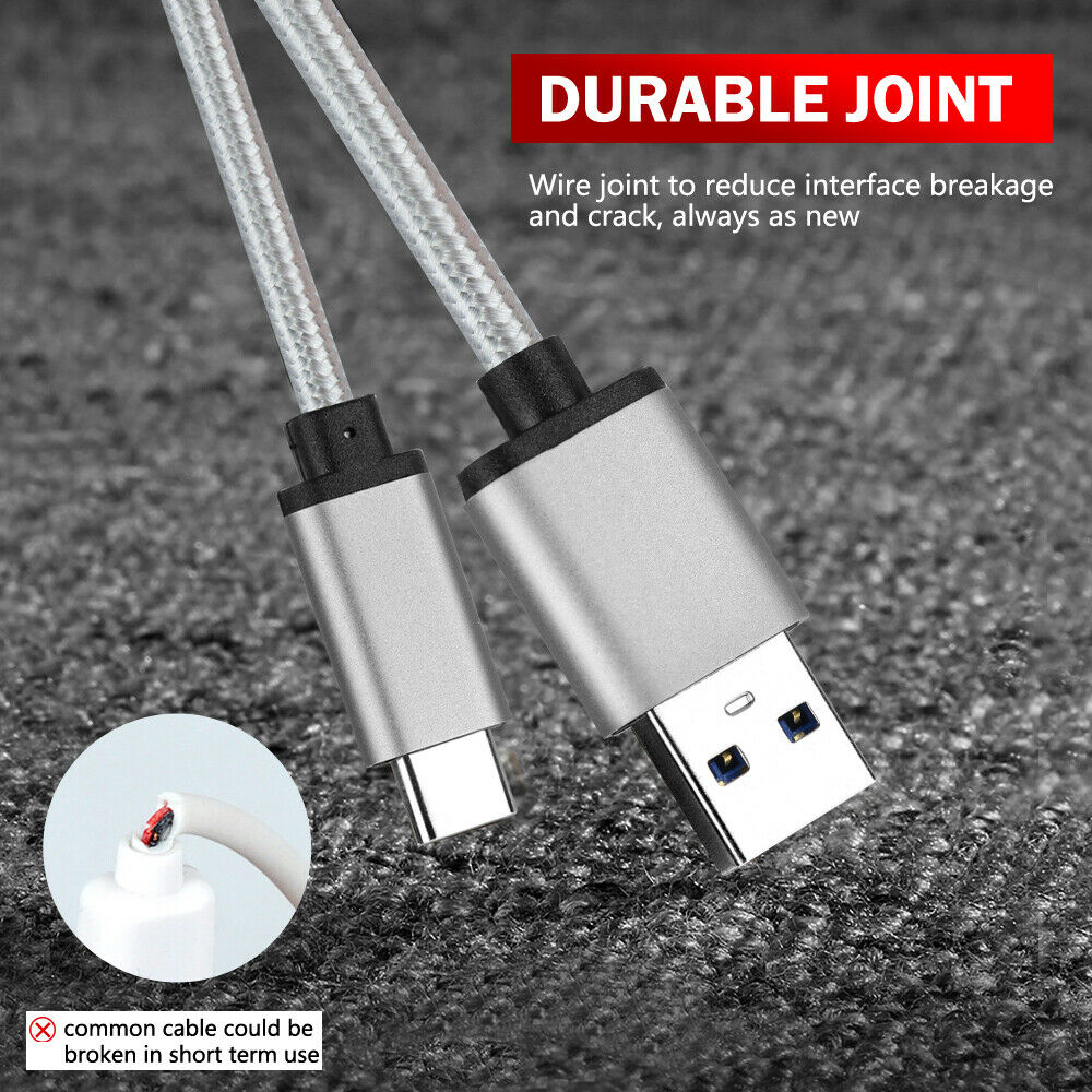 [2 Pack] USB 3.1 Type C Fast Charge USB-C Data Cable - Eastlakes Electronics