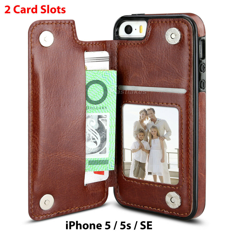 Magnetic Flip Leather Wallet Case for iPhone - Eastlakes Electronics