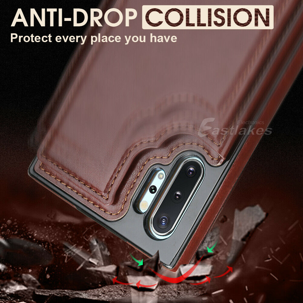Magnetic Leather Wallet Case for Samsung S22 S21 S20 Note 20 Note 10 Series - Eastlakes Electronics