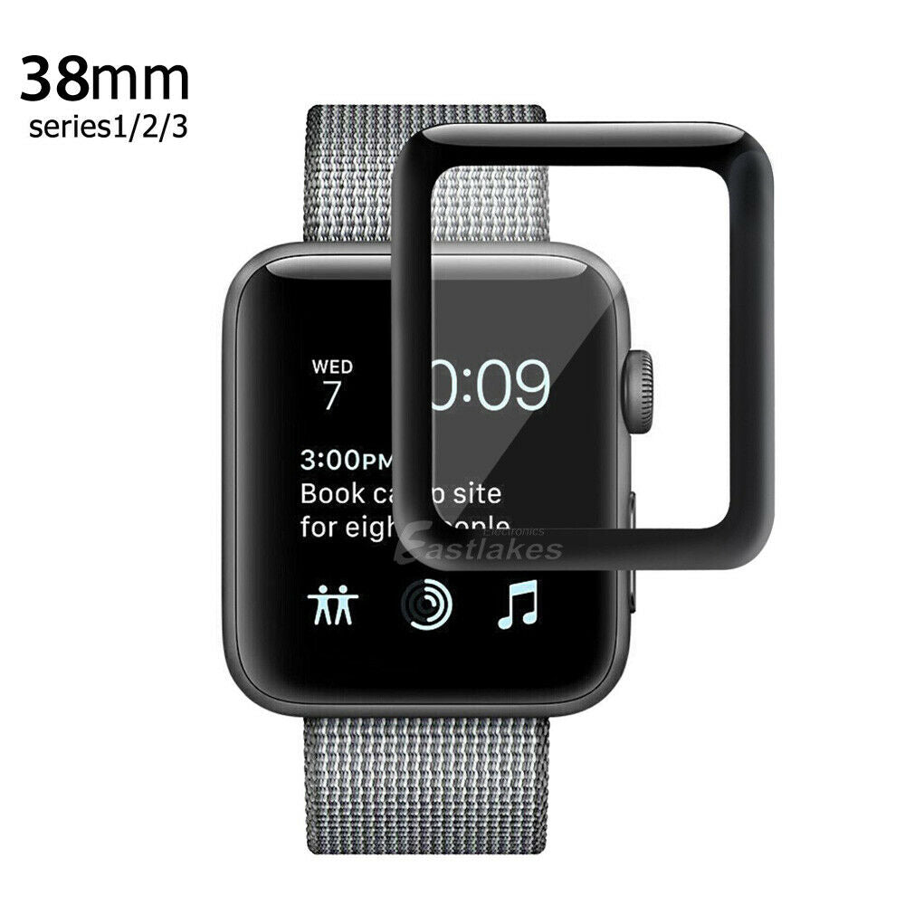 Tempered Glass FULL COVER Screen Protector For Apple Watch - Eastlakes Electronics