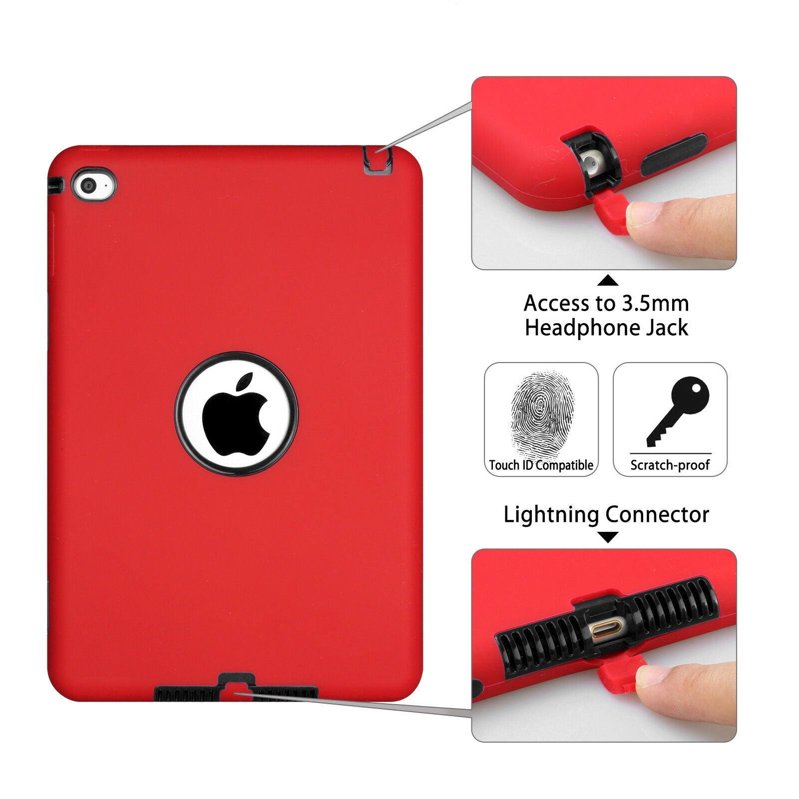 Heavy Duty Protective Cover for Apple iPad 2 3 4 5 6 mini Air - Eastlakes Electronics