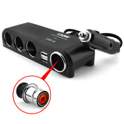 4 Port Cigarette Lighter Socket Hub with Dual USB Ports - Eastlakes Electronics