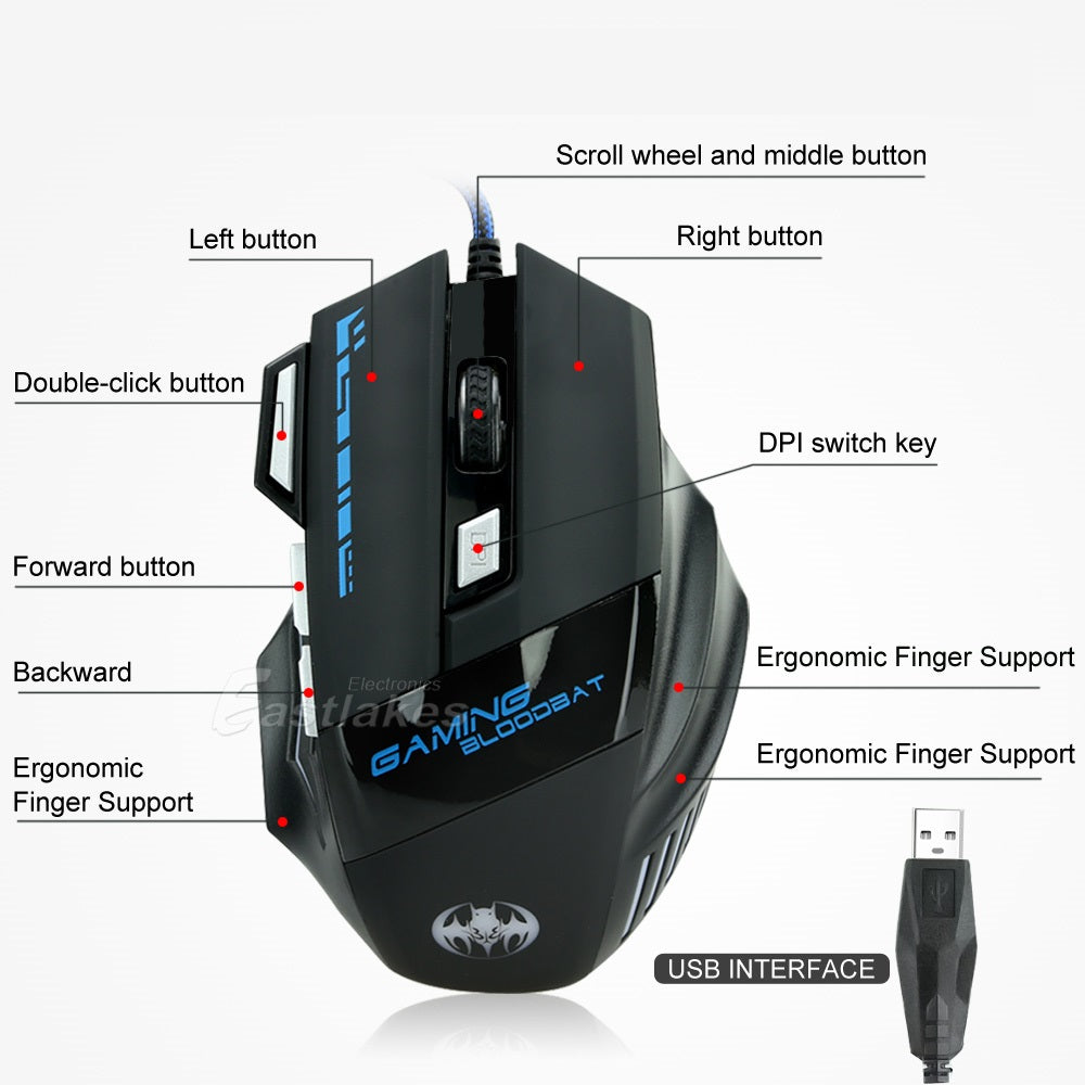 Wired RGB Gaming Mouse - Eastlakes Electronics