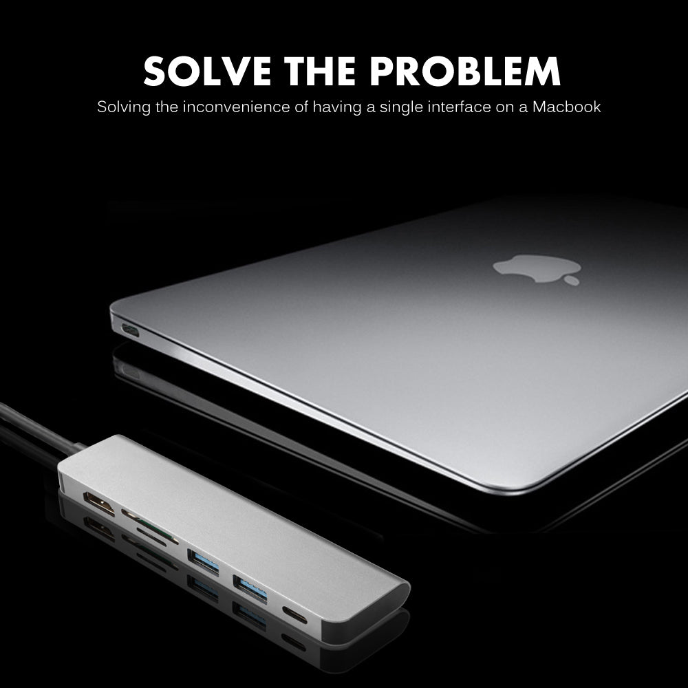 6-in-1 USB-C Type C HDMI USB 3.0 HUB Extension Adapter Hub - Eastlakes Electronics