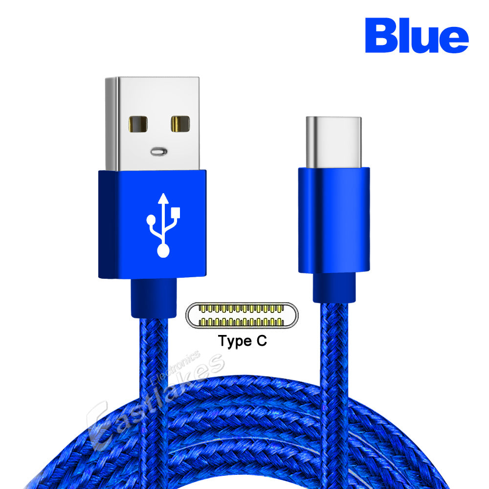 QC3.0 Fast Charging USB-C Type-C Data Charger Cable - Eastlakes Electronics