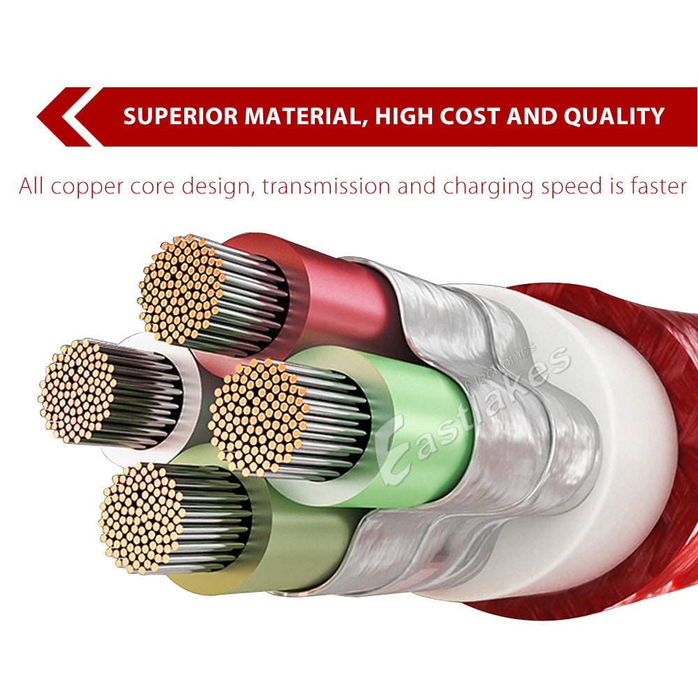 QC3.0 Fast Charging USB-C Type-C Data Charger Cable - Eastlakes Electronics