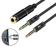 3.5mm AUX Audio/ Microphone stereo Splitter Cable Adapter - Eastlakes Electronics