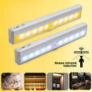 LED Wireless Smart PIR Motion Sensor LED Light Strip Bar Battery Cabinet Stairs - Eastlakes Electronics Australia