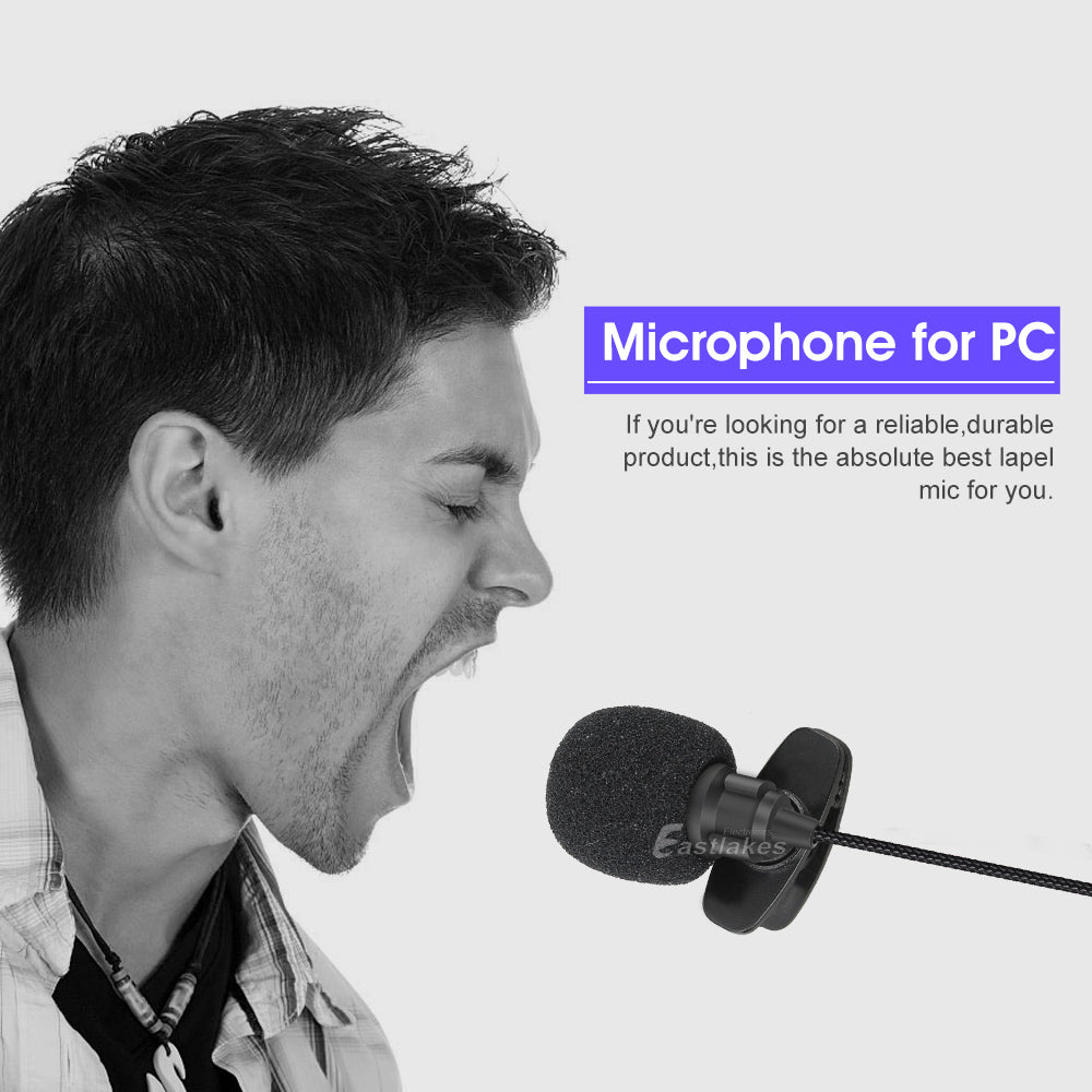 3.5mm AUX Lapel Mic Clip-on Mini Microphone - Eastlakes Electronics Sydney