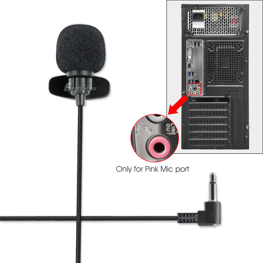 3.5mm AUX Lapel Mic Clip-on Mini Microphone - Eastlakes Electronics Sydney
