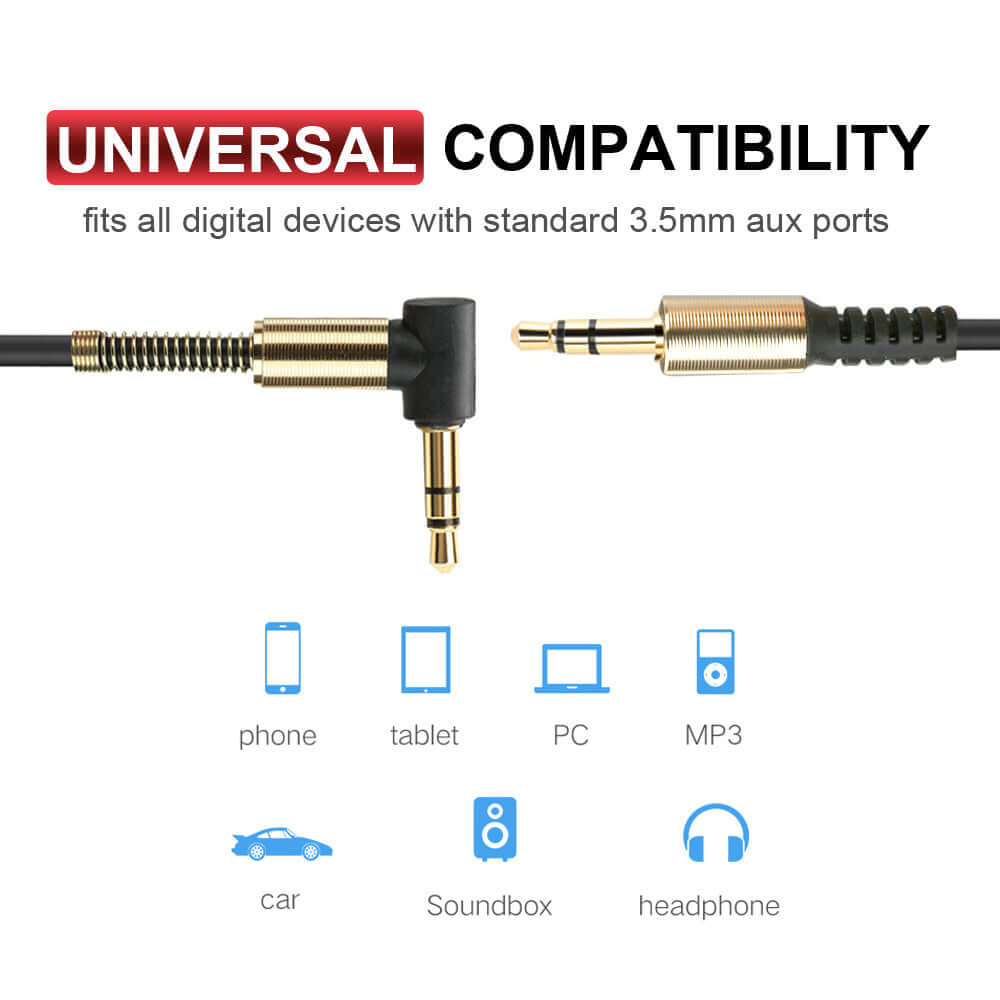 3.5mm AUX Male to Male Stereo Audio Cable - Eastlakes Electronics