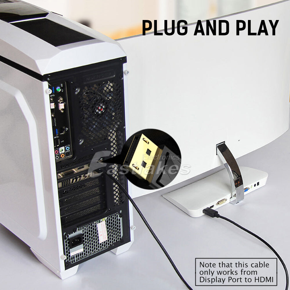 Displayport to HDMI Converter Cable 4K UHD - Eastlakes Electronics