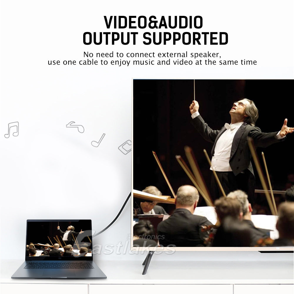 Displayport to HDMI Converter Cable 4K UHD - Eastlakes Electronics