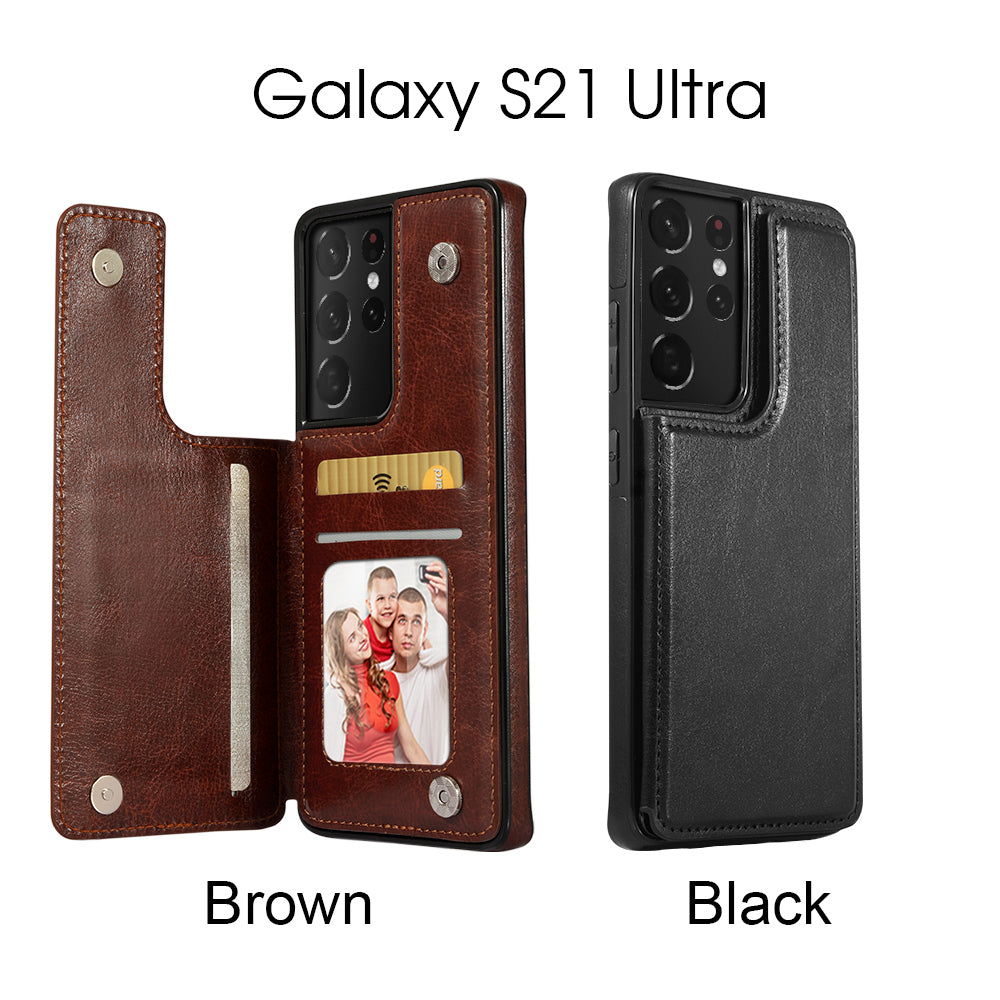 Magnetic Leather Wallet Case for Samsung S22 S21 S20 Note 20 Note 10 Series - Eastlakes Electronics