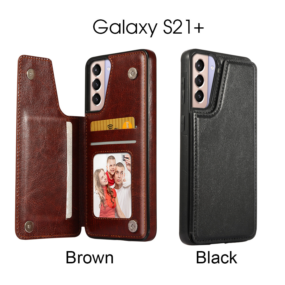 Magnetic Leather Wallet Case for Samsung S22 S21 S20 Note 20 Note 10 Series - Eastlakes Electronics