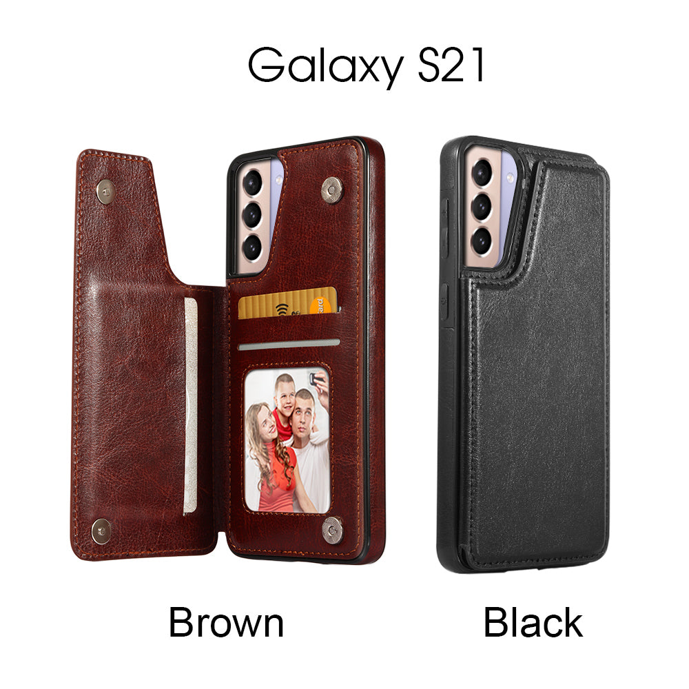 Magnetic Leather Wallet Case for Samsung S22 S21 S20 Note 20 Note 10 Series - Eastlakes Electronics