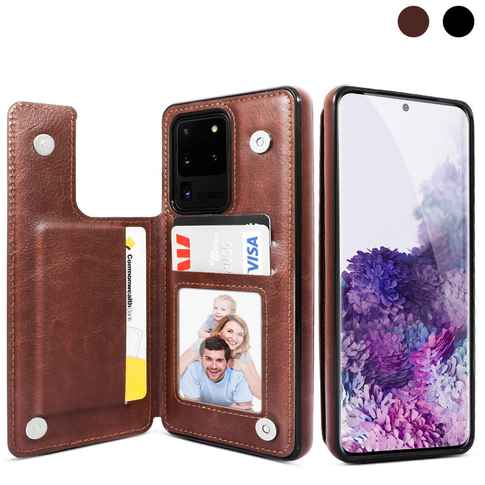 Magnetic Leather Wallet Case for Samsung S22 S21 S20 Note 20 Note 10 Series - Eastlakes Electronics